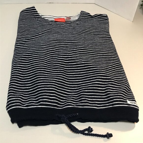 Liz & Co Navy stripe cotton pullover - Ladies Large - Picture 6 of 10